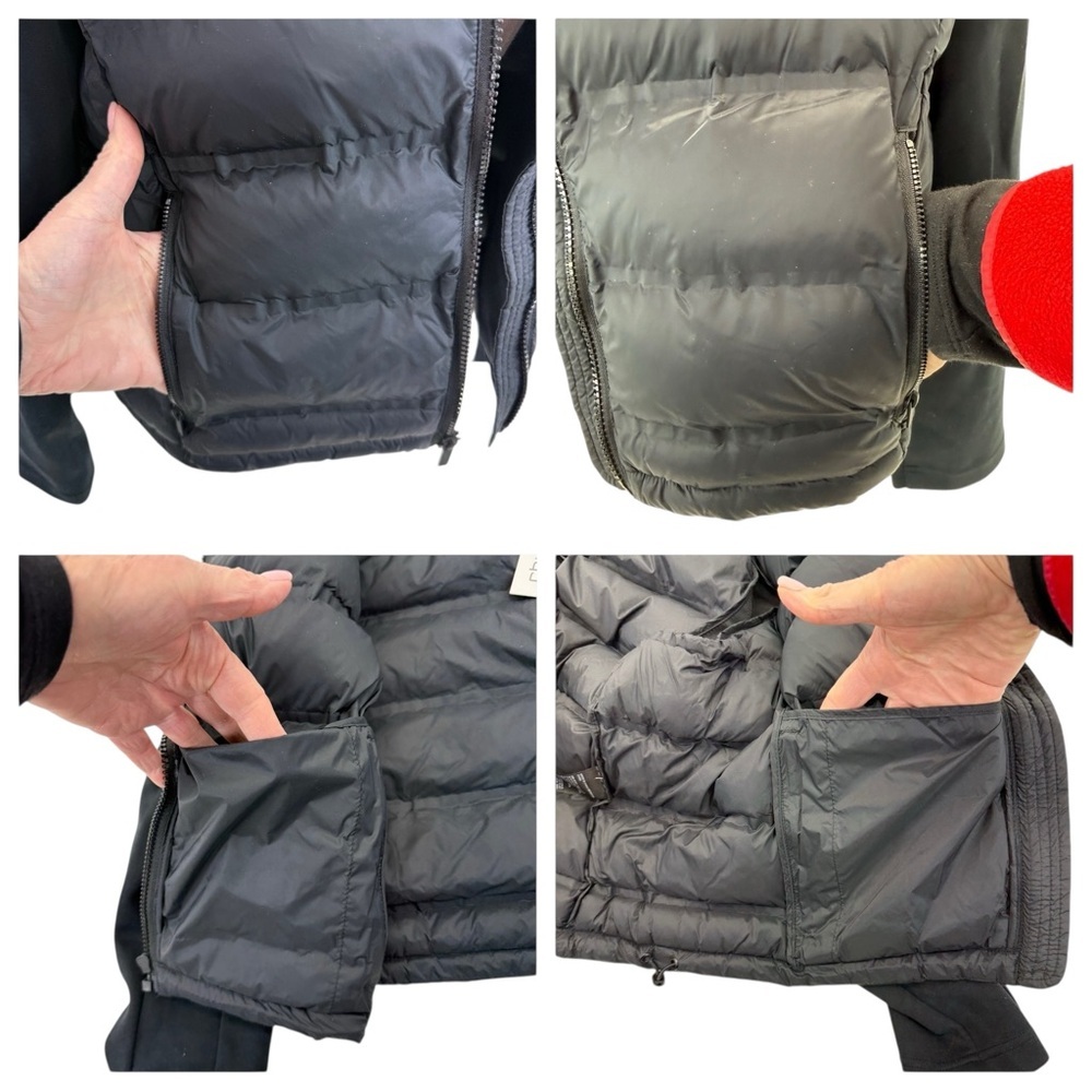 NWT Chico’s Zenergy Scuba Mix Puffer Coat size 10/1.5 Black - Picture 14 of 16